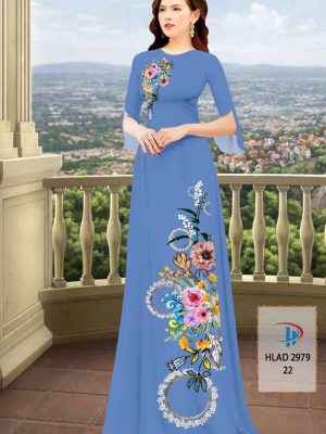 Vải Áo Dài Hoa In 3D AD HLAD2979 31
